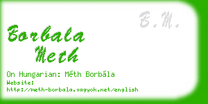 borbala meth business card